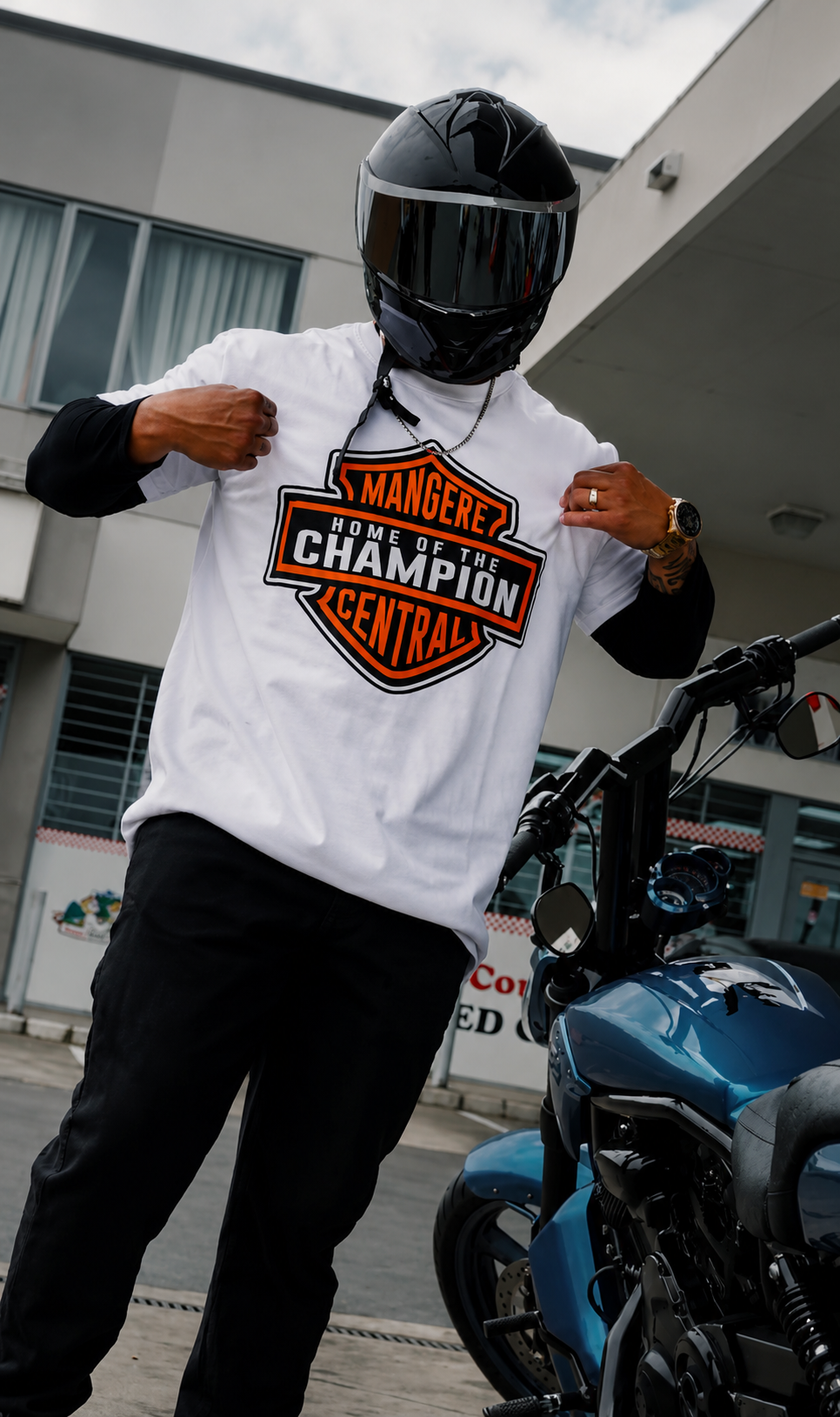Mangere Central - Harley WHITE Tee